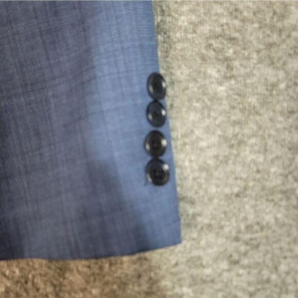 Psycho Bunny Blazer Wool Men Sport Coat 2 Buttons Navy Jacket Sz 44R Modern Fit - Picture 14 of 15